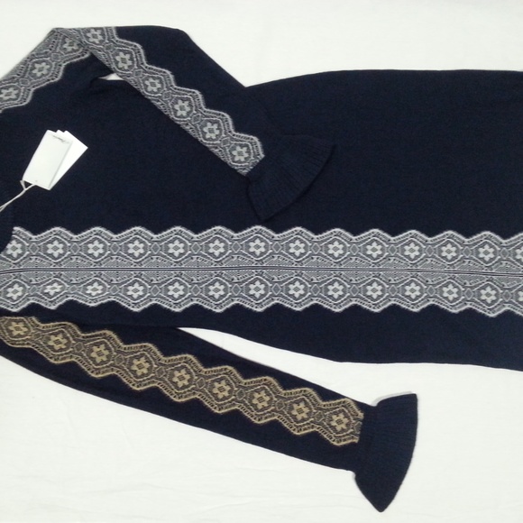 PHILLIP LIM Intarsia Lace Wool Blend Dress - Picture 6 of 9